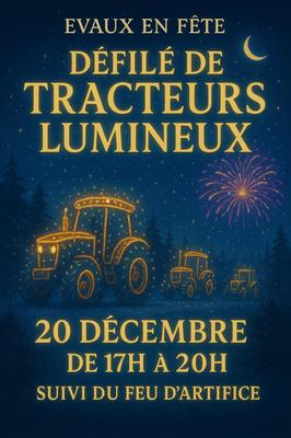 Défilé de tracteurs lumineux