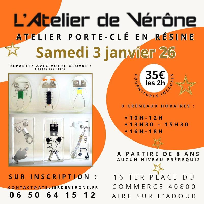 Atelier porte-clé en résine