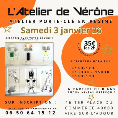 Atelier porte-clé en résine