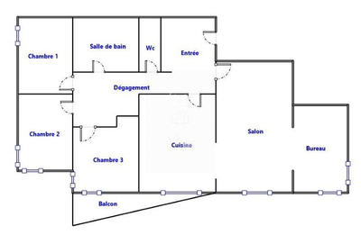 Appartement - 90 m² - 5 pièces