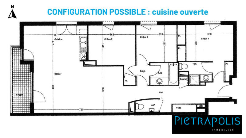 Appartement - 105 m² - 4 pièces