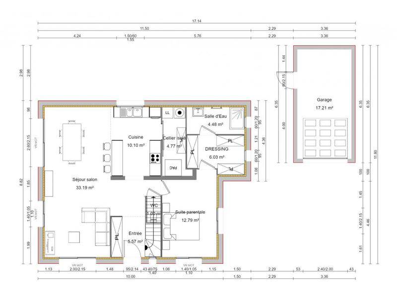 Maison - 135 m² - 1 pièce