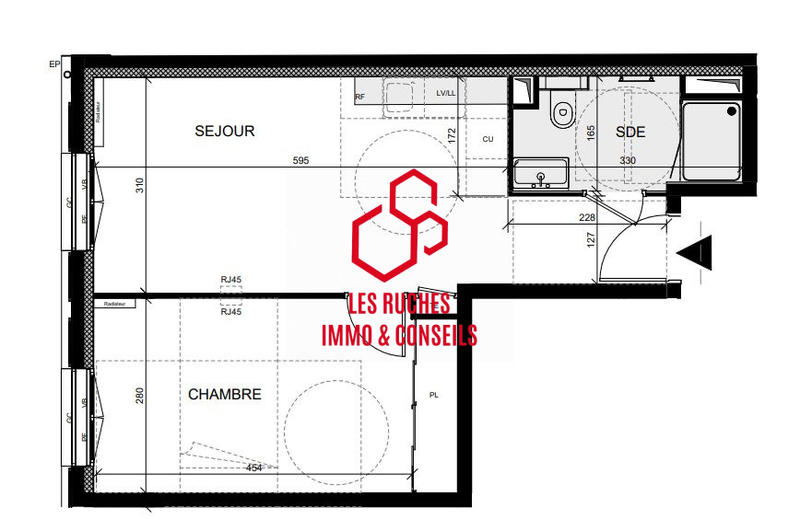 Appartement - 41 m² - 2 pièces