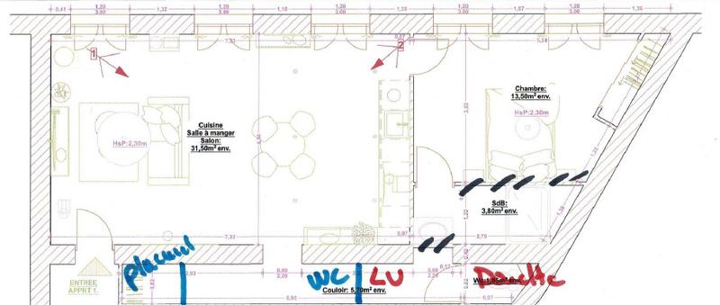 Appartement - 55 m² - 2 pièces