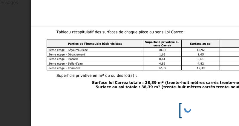 Appartement - 38 m² - 2 pièces