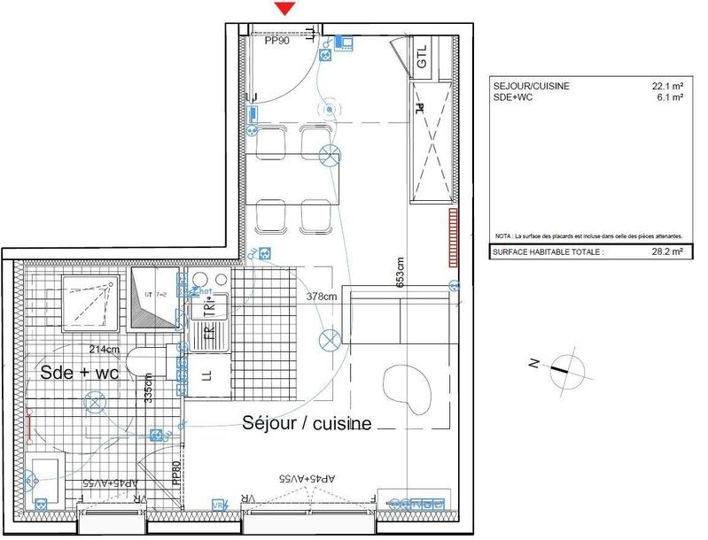 Appartement - 29 m² - 1 pièce
