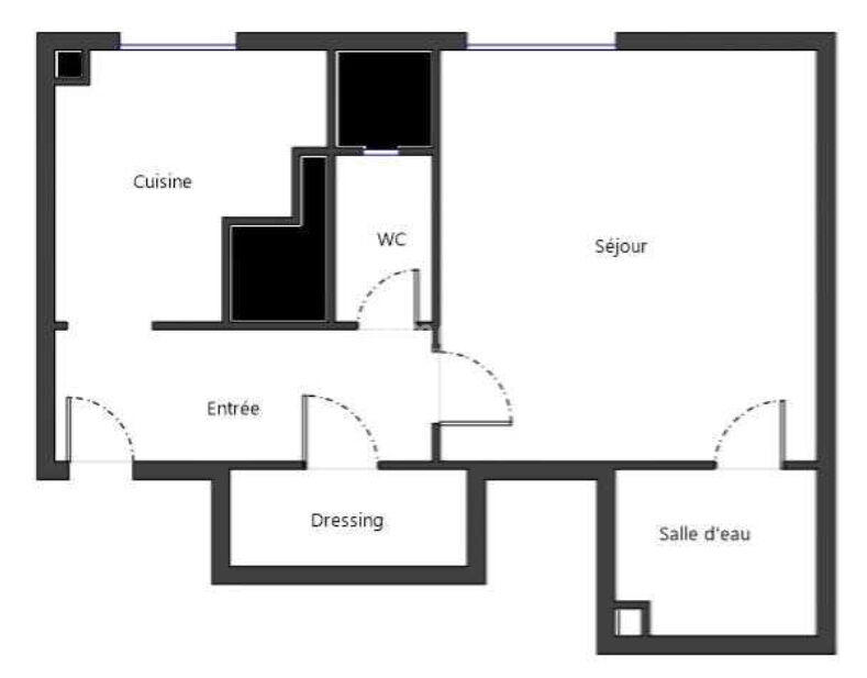 Studio - 27 m² - 1 pièce