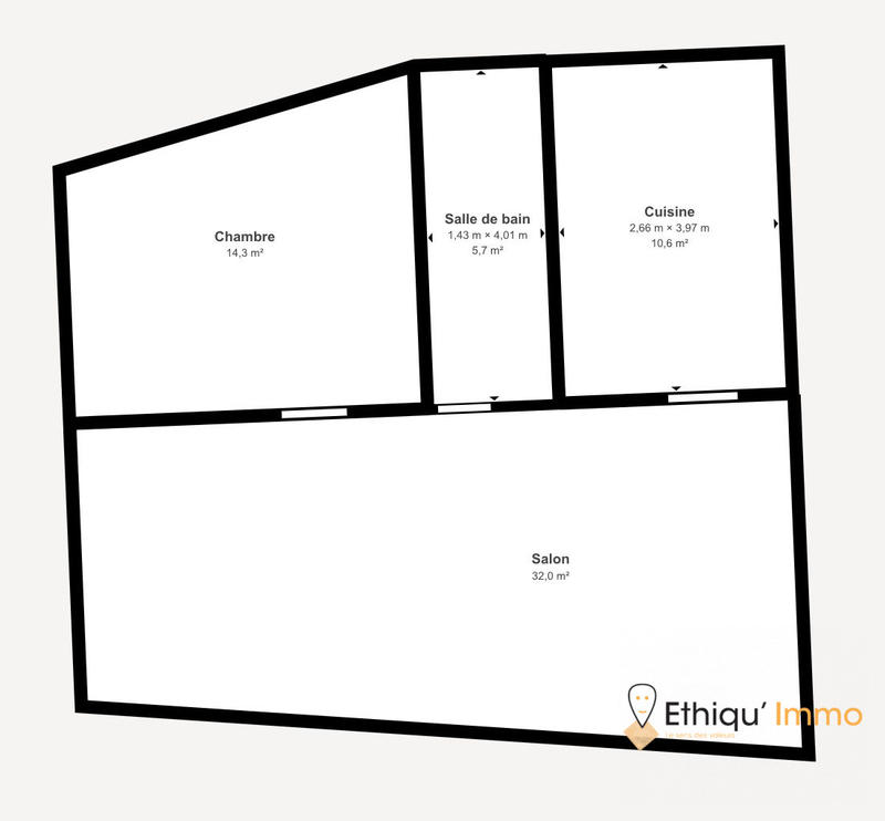 Duplex - 99 m² - 5 pièces
