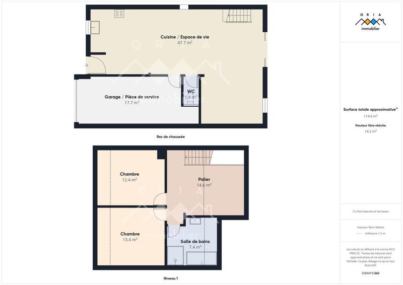 Pavillon - 92 m² - 5 pièces