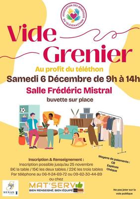 Vide grenier au profit du téléthon