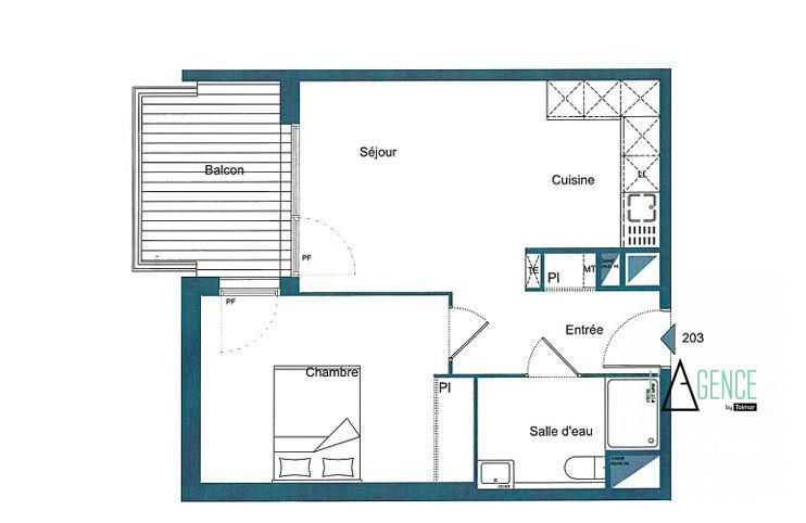 Appartement - 42 m² - 2 pièces