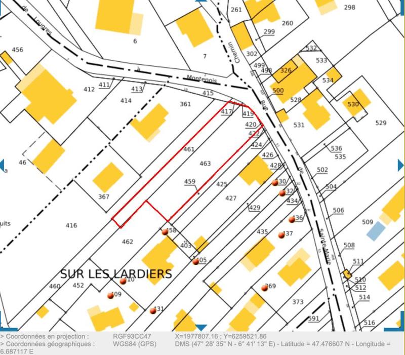 Terrain constructible - 1 315 m²
