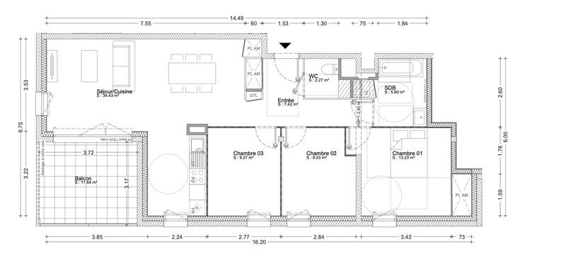Appartement - 81 m² - 4 pièces