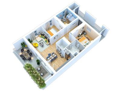 Appartement - 80 m² - 4 pièces