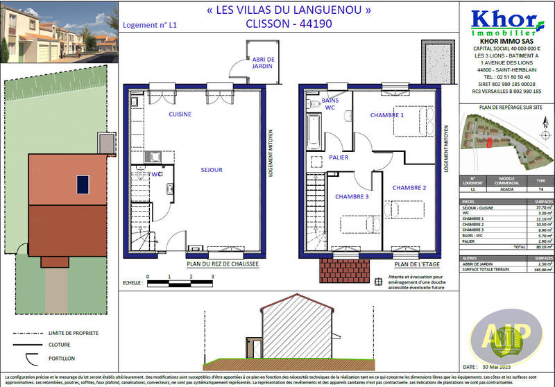 Maison - 80 m² - 4 pièces