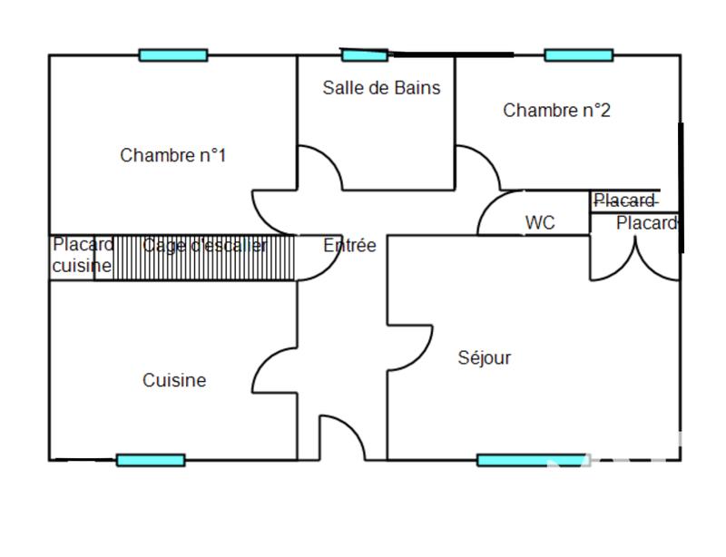 Maison - 63 m² - 3 pièces