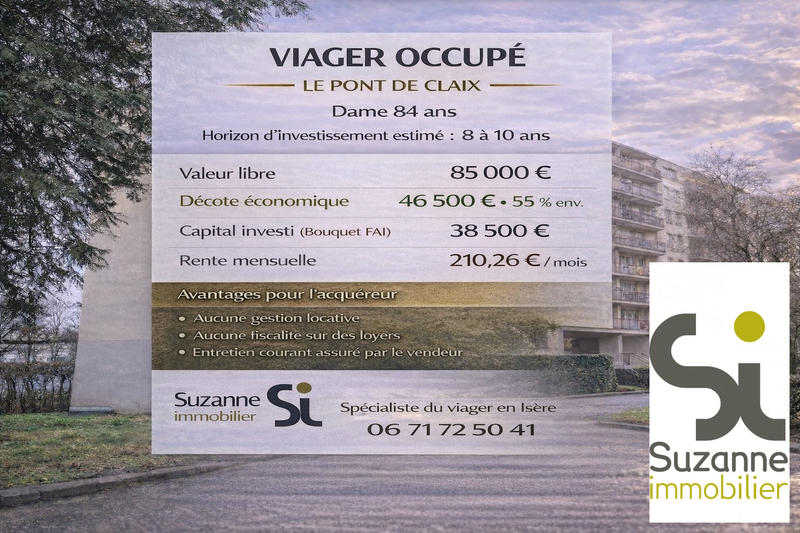 Viager - Appartement - 66 m² - 3 pièces
