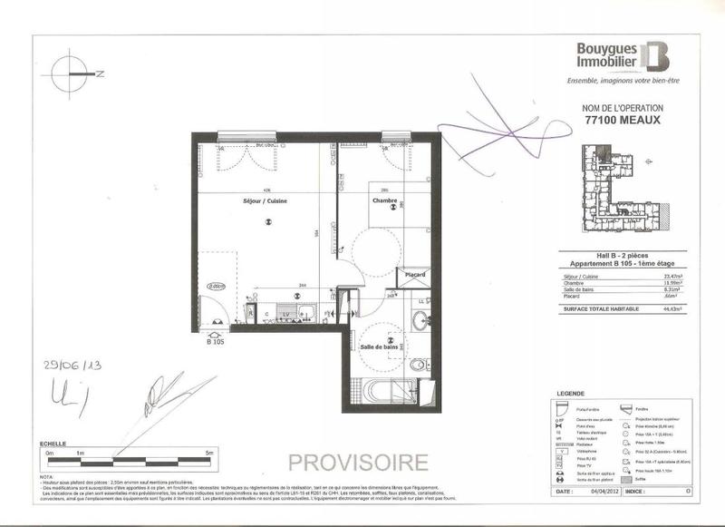 Appartement - 43 m² - 2 pièces