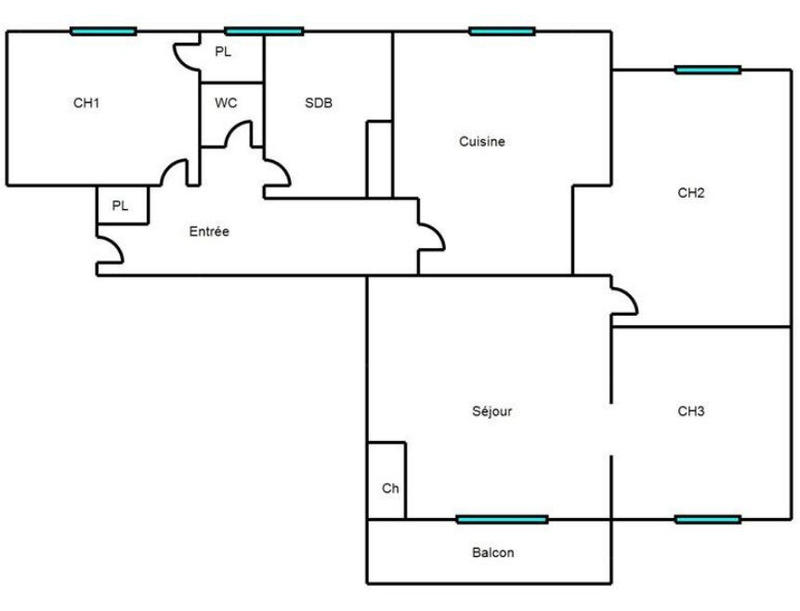 Appartement - 78 m² - 4 pièces