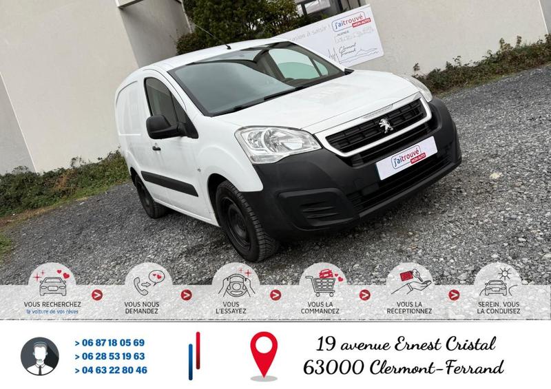 Peugeot Partner 1.6 Bluehdi 100Cv 141000km 1°main*Habillage Bois*Séparation de cabine*Double portes arrière*Ct Révision Kit Distribution Entretien Ok*Véhicule Sous Garantie*100 Points Contrôles*Carte Grise Moitié prix (Véhicule plus 10 ans)*Climatisation*