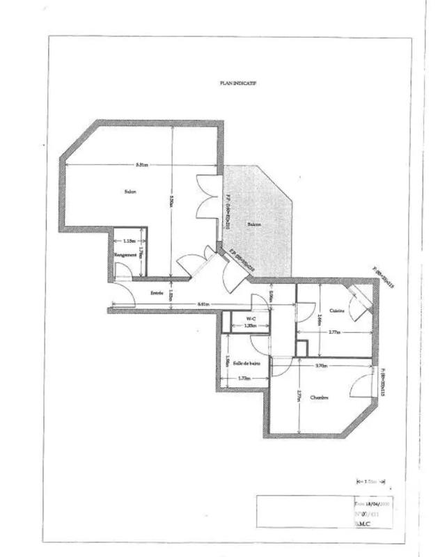 Appartement - 56 m² - 2 pièces