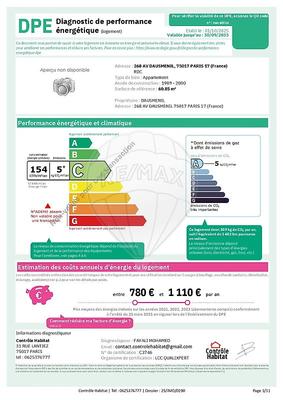Appartement - 61 m² - 3 pièces
