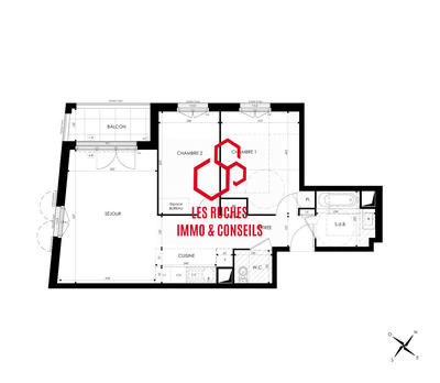 Appartement - 60 m² - 3 pièces