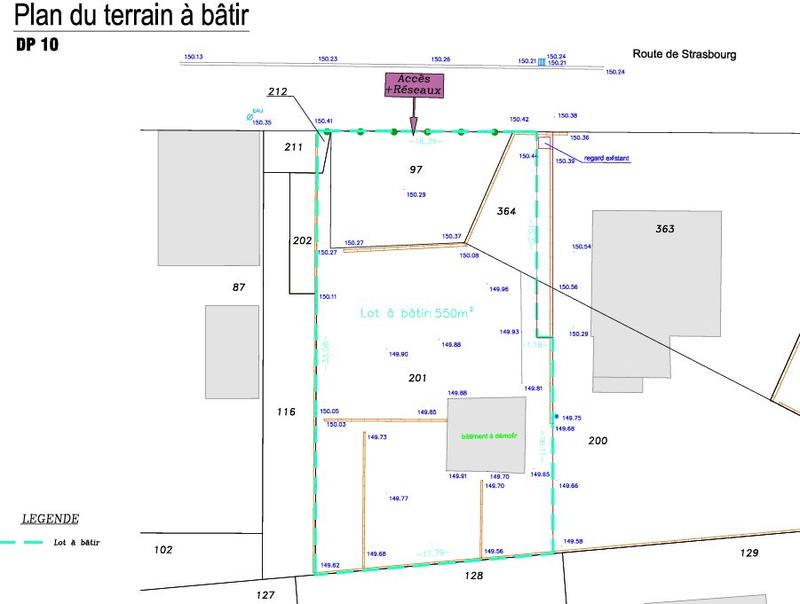 Terrain - 550 m²