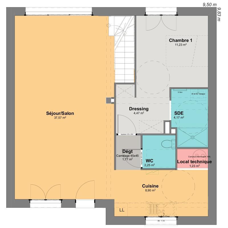 Maison - 102 m² - 5 pièces