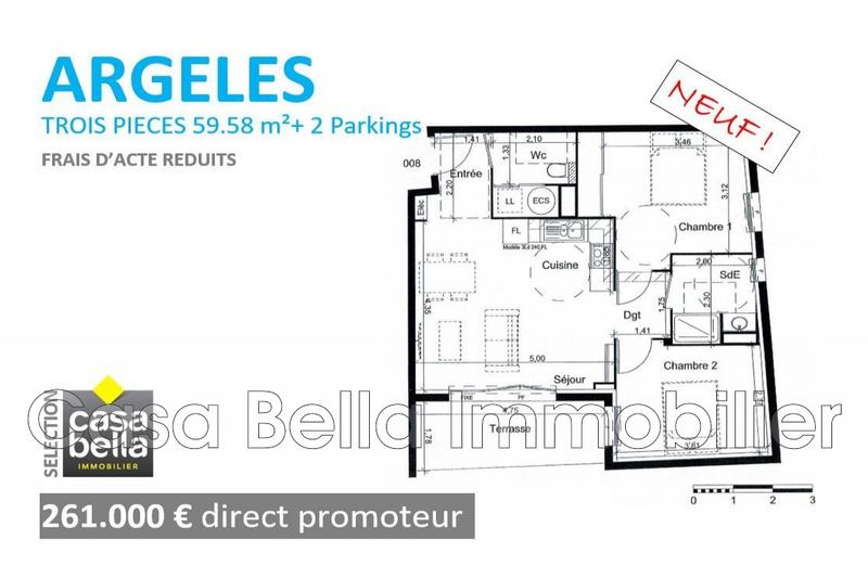Appartement - 60 m² - 3 pièces