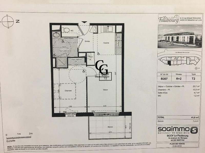 Appartement - 42 m² - 2 pièces