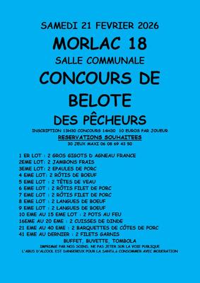 Concours de belote à Morlac