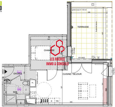 Appartement - 46 m² - 2 pièces
