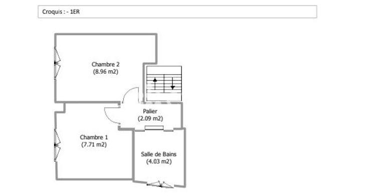 Maison - 60 m² - 4 pièces