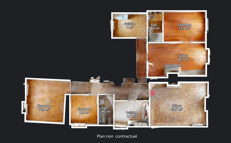 Appartement - 120 m² - 6 pièces