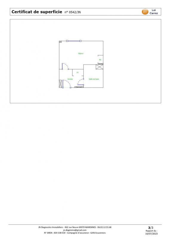 Studio - 21 m² - 1 pièce