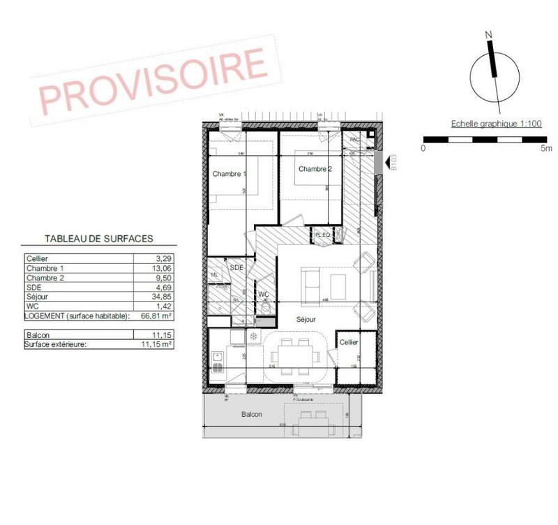 Appartement - 67 m² - 3 pièces