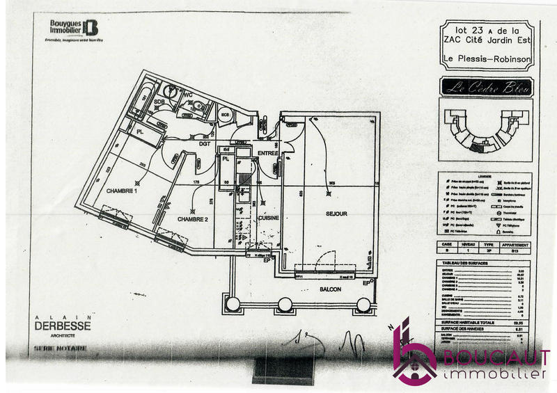 Appartement - 59 m² - 3 pièces