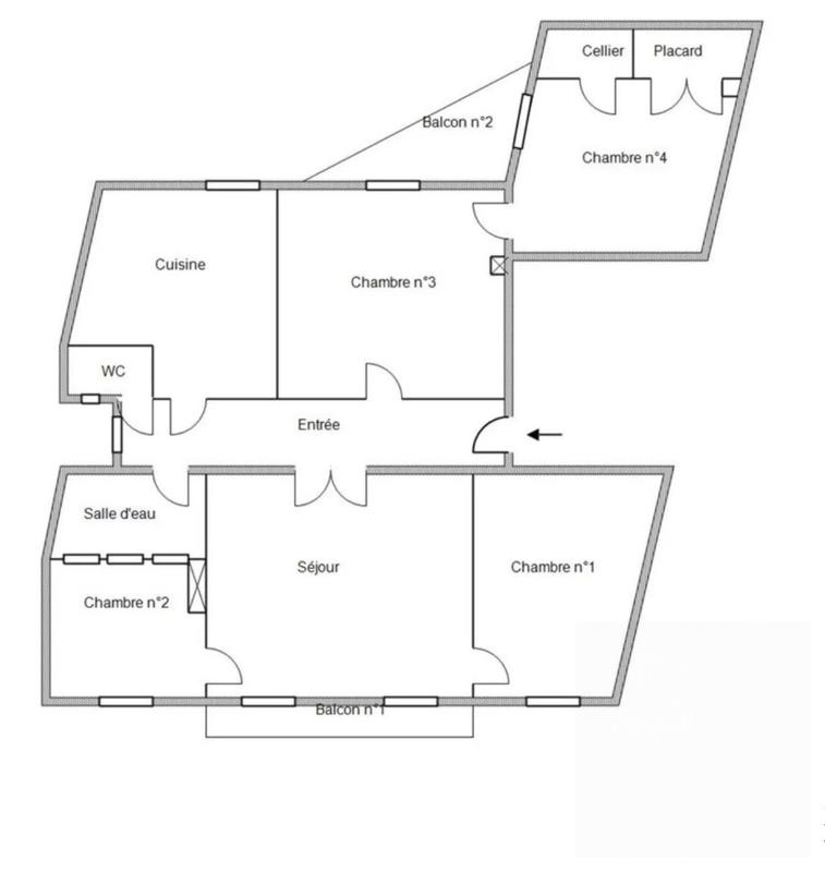 Appartement - 105 m² - 5 pièces