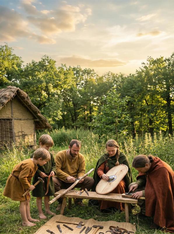 Lance et bouclieurs Gaulois