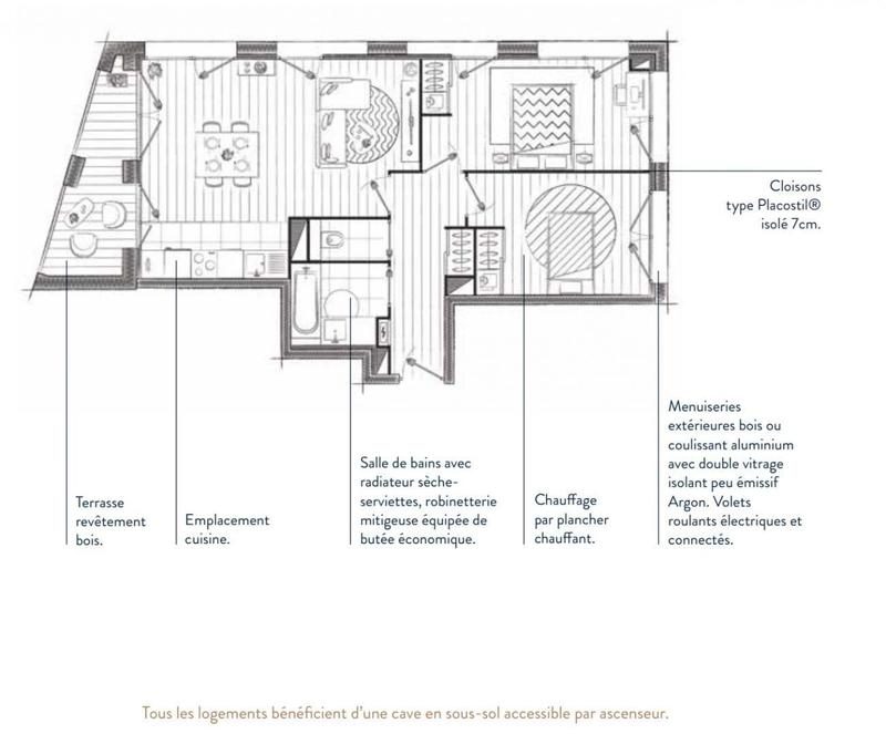 Immeuble - 69 m² - 3 pièces