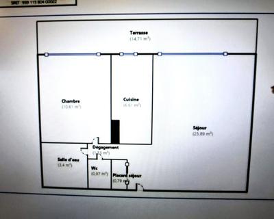 Appartement - 49 m² - 2 pièces