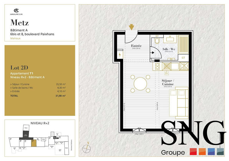 Appartement - 30 m² - 1 pièce