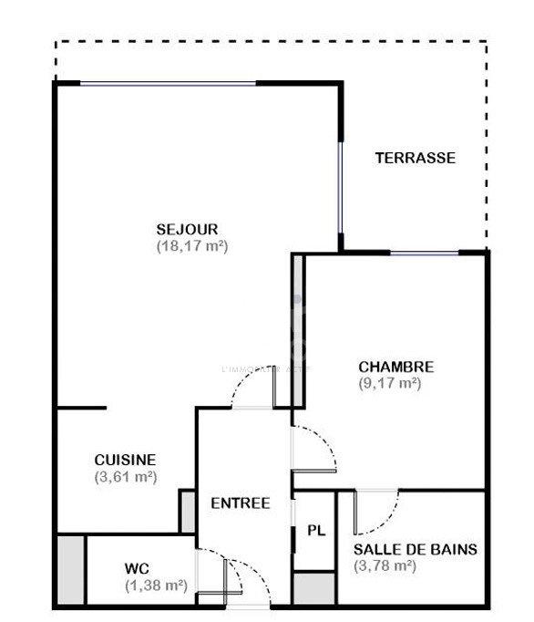 Appartement - 40 m² - 2 pièces