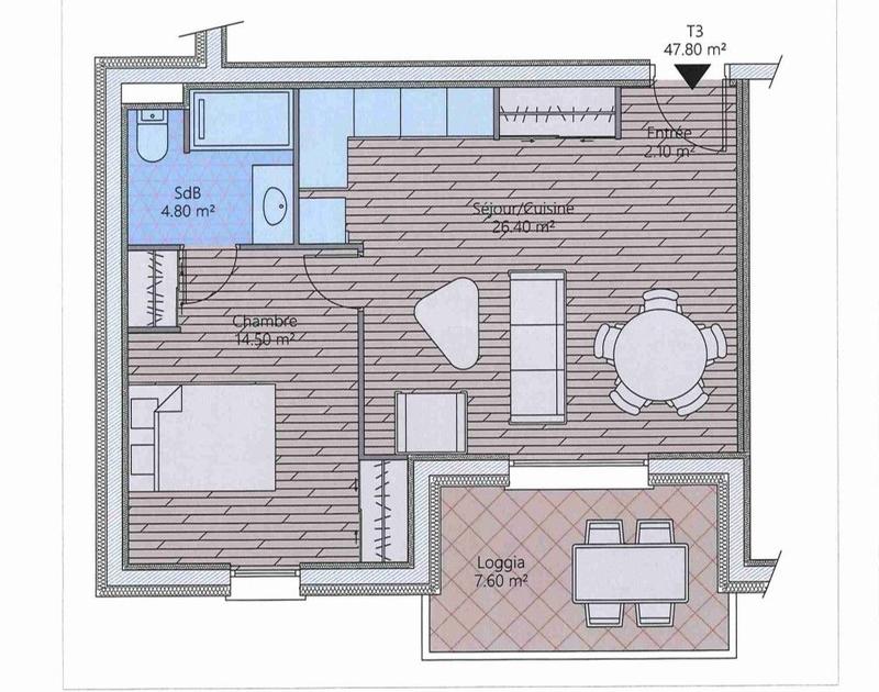 Appartement - 47 m² - 2 pièces
