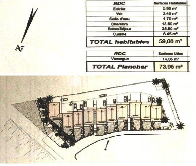 Appartement - 74 m² - 2 pièces