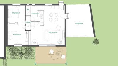 Maison - 69 m² - 3 pièces