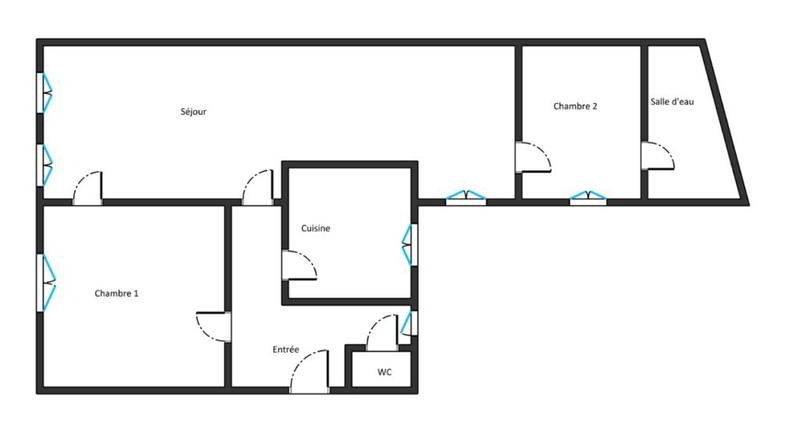 Appartement - 64 m² - 3 pièces