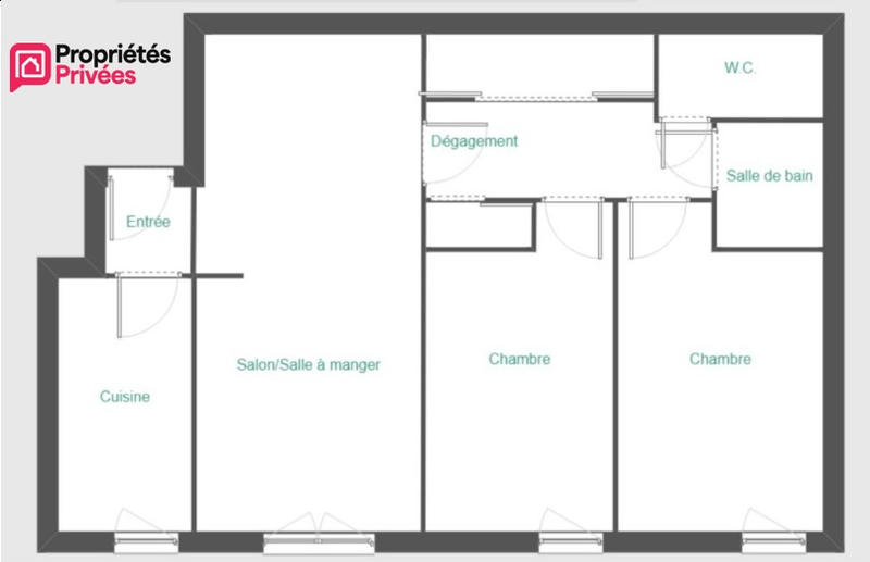 Appartement - 64 m² - 3 pièces