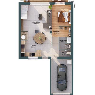 Maison - 99 m² - 6 pièces